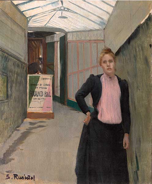Santiago Rusiñol, Grand Bal. Amb Madeleine de Boisguillaume com a model (1891). Colección Masaveu